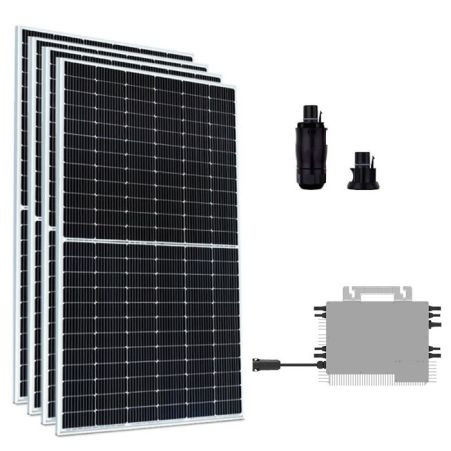 Kit solar com 4 painéis